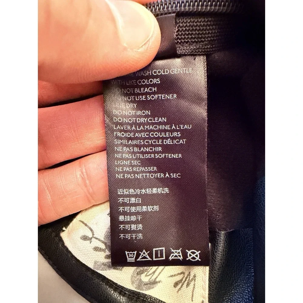 Free People We The Free Women's Size 27 Black Vegan Leather Pants 29